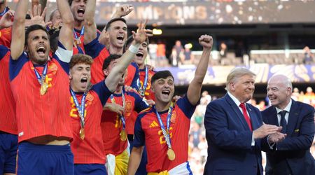Spanish player appears to mock Trump with his signature dance at World Cup trophy handover