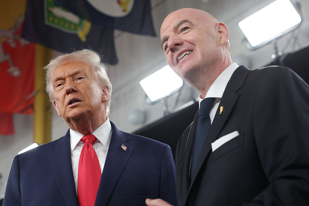 U.S. President Donald Trump and Gianni Infantino, President of FIFA, pose on the red carpet prior to the FIFA World Cup 2026 Official Draw  (Image source: Getty Images/Photo by Kevin Dietsch/Getty Images)