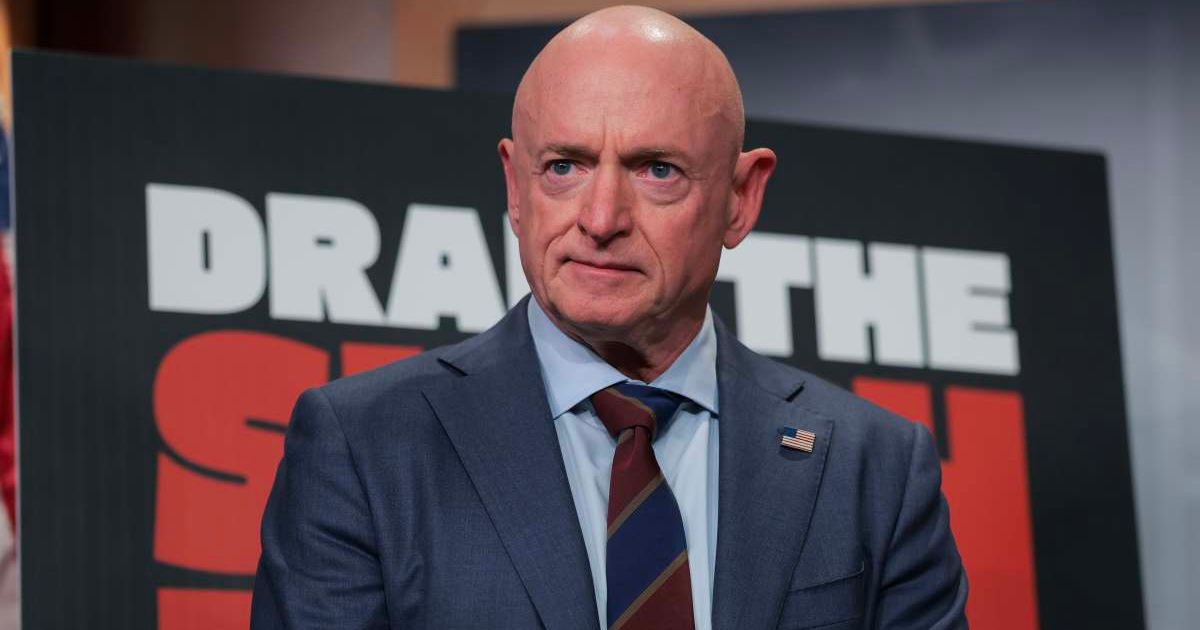 Mark Kelly (D-AZ) listens during a news conference at the U.S. Capitol in Washington, DC. (Cover Image Source: Getty Images | Photo by Anna Moneymaker)