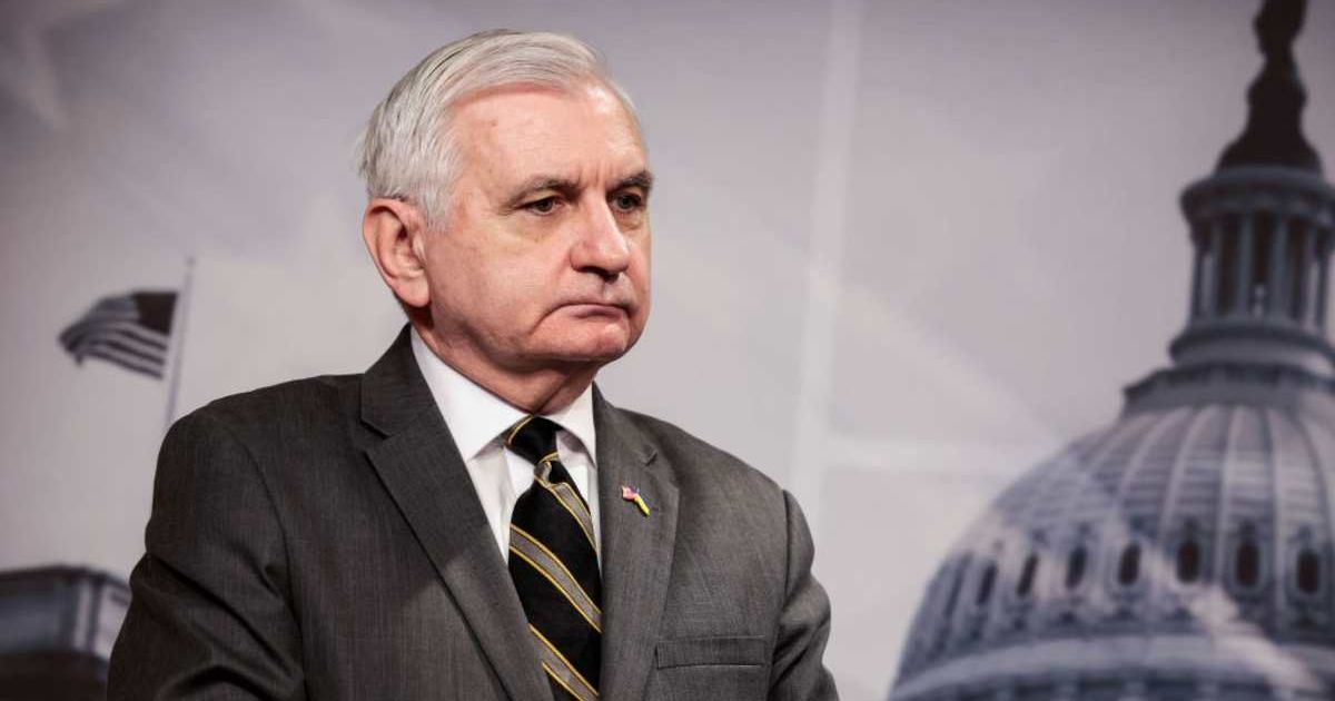 Sen. Jack Reed (D-RI)  during a news conference on the introduction of the Protection from Abusive Passengers Act at the U.S. Capitol Building (Cover Image Source: Getty Images | Photo by Anna Moneymaker)