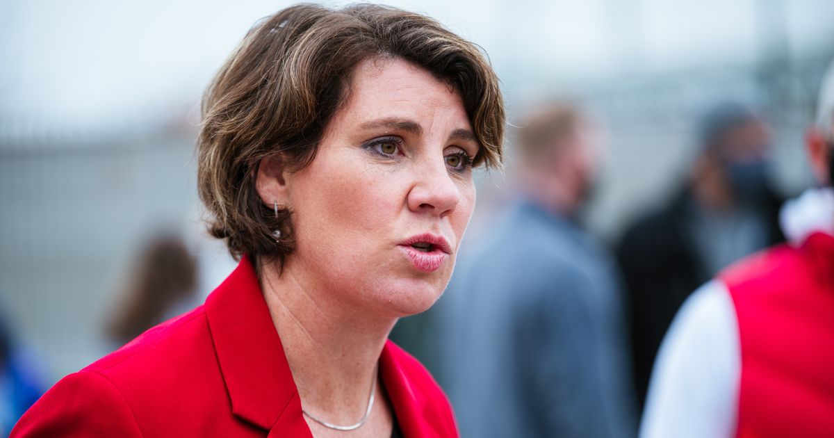 Democratic U.S. Senate candidate Amy McGrath speaks during an Early Vote rally at Lynn Family Stadium on October 27, 2020, in Louisville, Kentucky (Cover Image Source: Getty Images | Photo by Jon Cherry)