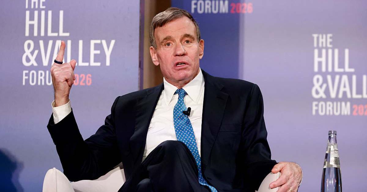 Senator Mark Warner participates in a panel during The Hill & Valley Forum 2026 in Washington, DC. (Cover Image Source: Getty Images | Photo by Paul Morigi)