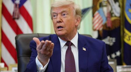 Trump rally attendee goes viral for mimicking the president right behind his back