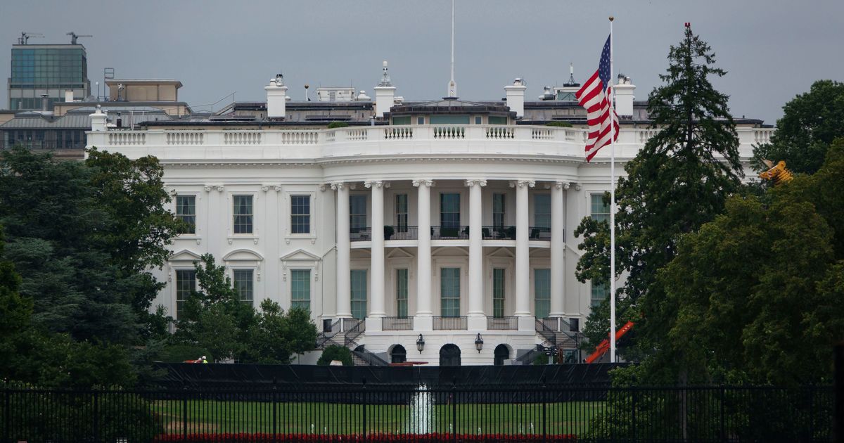 The White House and South Lawn are seen on July 21, 2026 in Washington, DC. (Cover Image Source: Getty Images | Photo by Kevin Carter)